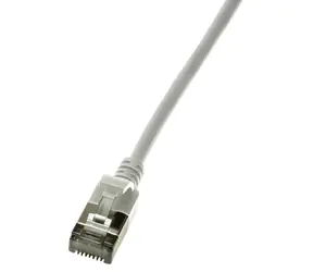 LogiLink SLIM CAT6 šedý / Patch kabel / U/FTP / 1 m / RJ-45