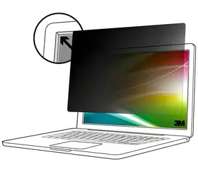 3M Bright Screen Privacy Filter černá / Filtr soukromí na notebook / 14" / Sklopný