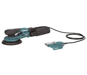 Makita AKU excentrická bruska 150 mm s adaptérem / Aku excentrická bruska / 40V / 370 W / bez baterie a nabíječky