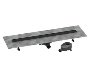 Hansgrohe Sprchový žlab 90 cm matná černá / Sprchový žlab / oboustranný rošt / pro vložení dlažby / DN40, DN50