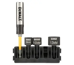 DeWalt 5dílná sada nástrčných klíčů / Sada nástrčných klíčů / 8, 10, 13 mm / ToughCase