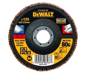 DeWalt / Lamelový brusný kotouč / P80 / 125×22,2 mm