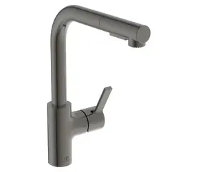 Ideal Standard Gusto Magnetic Grey / Dřezová baterie / výsuvná sprška / pákové ovládání / Easy Fix