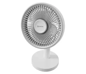 Platinet PRDF0576 bílo-šedá / Stolní ventilátor / akumulátor 1800 mAh / 12,5 cm / 3 rychlosti / USB-C