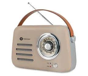 Connect IT Hyperbass RetroBEAT béžová / Bezdrátový reproduktor s FM rádiem