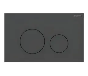 Geberit Sigma40 matná černá / Ovládání splachování / 2-činné splachování / nerezová ocel