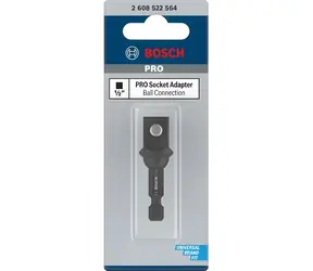 BOSCH Adaptér pro nástrčné klíče s kuličkou 1/2" / Adaptér / Šestihran na čtyřhran / 50 mm / do 80 Nm