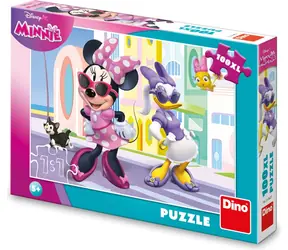 DINO Puzzle Minnie a Daisy ve městě XL / 100 dílků / 47x33 cm