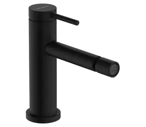 Hansgrohe Bidetová baterie s výpustí, matná černá / Bidetová baterie / Pákové ovládání / Keramická kartuše