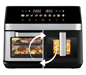 Tesla AirCook DualZone Q787 XXL Deluxe / Horkovzdušná fritéza 2v1