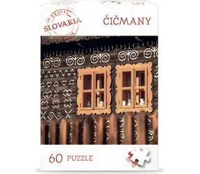 DINO Puzzle Turistická edice Slovensko: Čičmany / 60 dílků / 23,5 × 21,5 cm