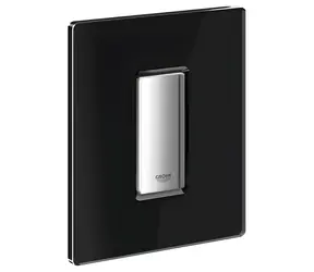 Grohe Ovládací tlačítko chrom, sklo velvet black / Ovládací tlačítko / pro pisoár / Rapido U, UMB