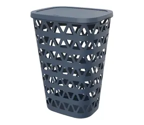Curver Oceana tmavě modrá / Koš na prádlo s víkem / 55 l