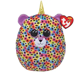 TY Squishy Giselle duhový leopard s rohem / Plyšák / 22 cm