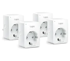 TP-Link Tapo chytrá zásuvka 4 ks bílá / Chytrá zásuvka / Wi-Fi / 10A / Alexa & Google