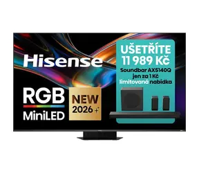 85" Hisense 85UR9S šedá / TV / DLED / 4K UHD / HDR10+ / VIDAA / WiFi 6 / Bluetooth