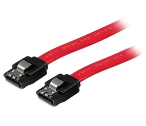 StarTech LSATA18 červená / SATA kabel / SATA - SATA / se zámkem / 45,7 cm