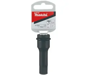 Makita Prodlužovací nástavec pro rázové utahováky / Nástavec / Čtyřhran 1/2" / 75 mm