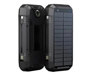 Sunen PowerNeed 20000mAh 1,5W černá / Powerbanka / solární panel / bezdrátové nabíjení / USB-C PD / QC3.0