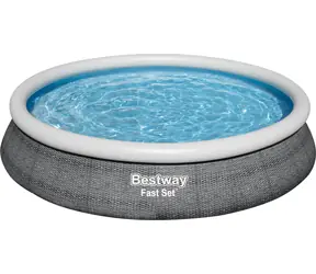 Bestway Fast Set 57313 šedá / Bazén / kulatý / s filtrací / 457 x 84 cm / Tritech