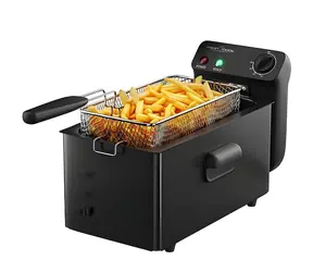 ProfiCook FR 1325 černá / Fritéza / studená zóna / 2000 W / 3 l / nerezová ocel / 130–190 °C