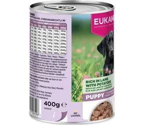 Eukanuba Puppy jehněčí s bramborami 400 g / Konzerva pro psy / štěňata / bez obilovin