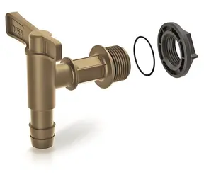 PROSPERPLAST CANTAP 1 zlatá / Kohoutek k sudu na dešťovou vodu / závit 3/4"