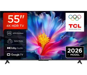55" TCL 55P6L černá / Televize / 4K UHD / Google TV / DVB-T2/C/S2 / Wi-Fi / BT / 20W repro