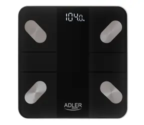 Adler AD 8186b černá / Osobní váha / Bluetooth 4.2 / Analýza tělesného složení / Max. 180 kg