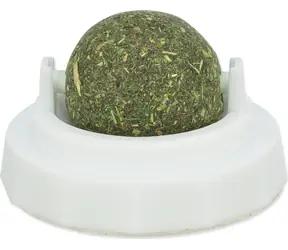 Trixie kulička s catnipem na samolepicím držáku bílo-zelená / Hračka pro kočky / S catnipem / 5 cm