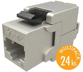 Solarix samořezný keystone CAT6 STP 24 ks multipack / Konektor RJ45 / Stíněný