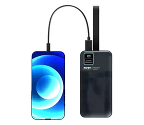 PORT CONNECT Powerbanka 30 000 mAh / Powerbanka / 2x USB-A QC / USB-C a Micro USB vstup / LCD displej