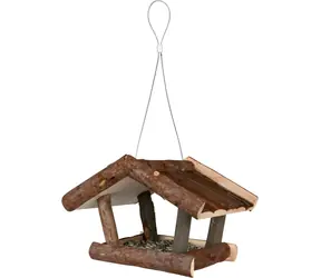 TRIXIE Závěsné krmítko pro ptáky / Krmítko / dřevo s kůrou / 32 x 23 x 20 cm