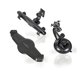 Nedis Držák tabletu do auta na sklo a opěrku / Držák / do 12" / otočný 360° / nastavitelný