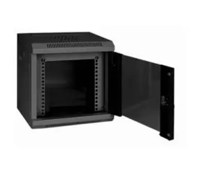 Eurocase GMC3212 černá / Nástěnný rozvaděč / 12U / 350×280×611 mm / skleněná dvířka