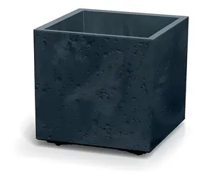 Prosperplast SIERRA SQUARE beton effect 38,5 cm antracit / Květináč / Plast / 13,5 l