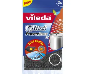 Vileda Inox Glitzi Power čisticí houbičky / Čisticí houbičky / nerezová ocel / 2 ks