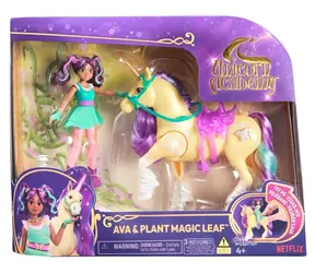 SPIN MASTER Figurky Unicorn Academy Ava a Leaf / Svítící jednorožec s panenkou / 12 cm / od 4 let