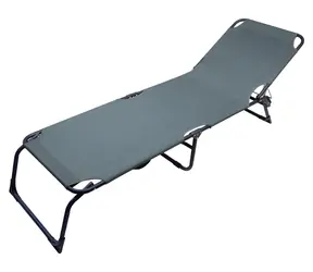 Cattara BERLIN šedá / Lehátko kempingové skládací / 197 x 57 cm / nosnost 110 kg