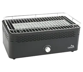 Cattara GREG / Stolní gril na dřevěné uhlí / rošt 44,5 x 25,5 cm / ventilátor na podpal