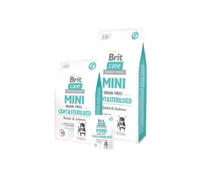 Brit Care Mini Grain Free Light Sterilised 400 g / Kompletní krmivo pro psy / Hypoalergenní / s nadváhou