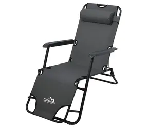 Cattara COMFORT antracit / Lehátko-křeslo / 155 x 61 cm / nosnost: 90 kg