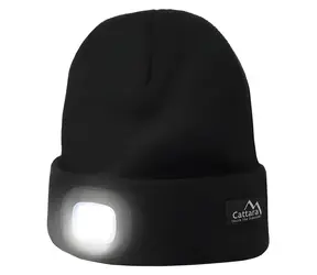 Cattara Čepice BLACK s LED svítilnou USB nabíjení / 4x45lm LED / 250 mA