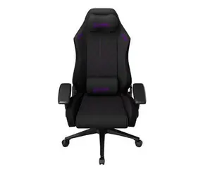 Lorgar CHA41 černo-fialová / Herní židle / ergonomická / prošívaná látka odolná skvrnám