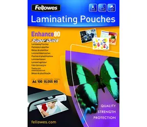 Fellowes SuperQuick A4 80 mic lesklá / Laminovací fólie