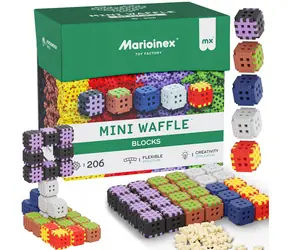 MARIOINEX Stavebnice Mini Waffle / 206 dílků / od 3 let