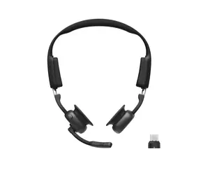 Shokz OpenMeet UC černá / Sluchátka / Open-ear / Bluetooth 5.4 / USB-C adaptér