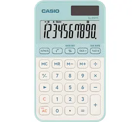 Casio SL 310 YC LG zelená / Kalkulačka / desetimístná / duální napájení