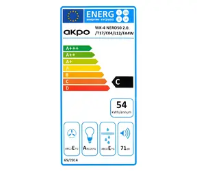 Akpo WK-4 Nero Line 2.0 60 černá / Digestoř / LED / 600 mm / 322,5 m3/h / 72 dB