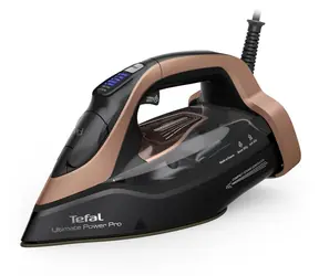 Tefal Ultimate Power Pro FV9E50 černá/měděná / Napařovací žehlička / 3200 W / Durilium AirGlide Autoclean
